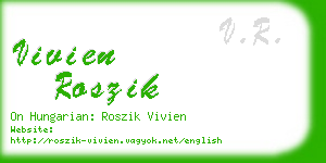 vivien roszik business card